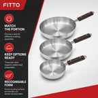 48 Pieces Fry Pan Set, 3-Piece Small Medium Large Cookwares Set for Everyday Kitchen Cooking