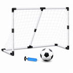 48 Pieces Portable Football Goal Set with Ball and Pump, 183 x 122 x 61 cm, Recreational Practice Equipment