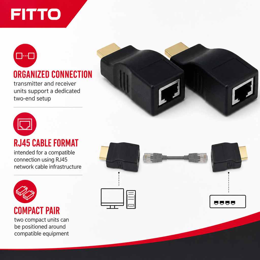 96 Pieces HDTV Extender Sets Over RJ45 Network Cable, Transmitter and Receiver Pair