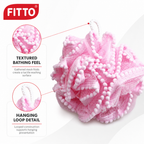 240 Pieces Pink Mesh Bath Sponges, 50 g, 1 Piece