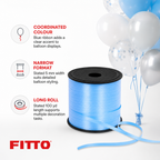 240 Pieces Blue Balloon Ribbon Roll, 5 mm x 100 yd, Party Decorations Ribbon