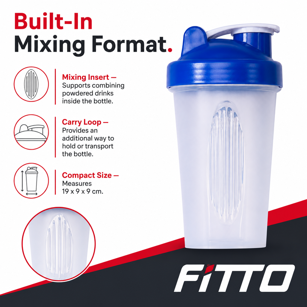 96 Pieces Protein Shaker Bottle with Mixing Insert and Carry Loop, 19 x 9 x 9 cm