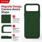 120 Pieces Silicone Magnetic Phone Cases with Raised Camera Protection, Green