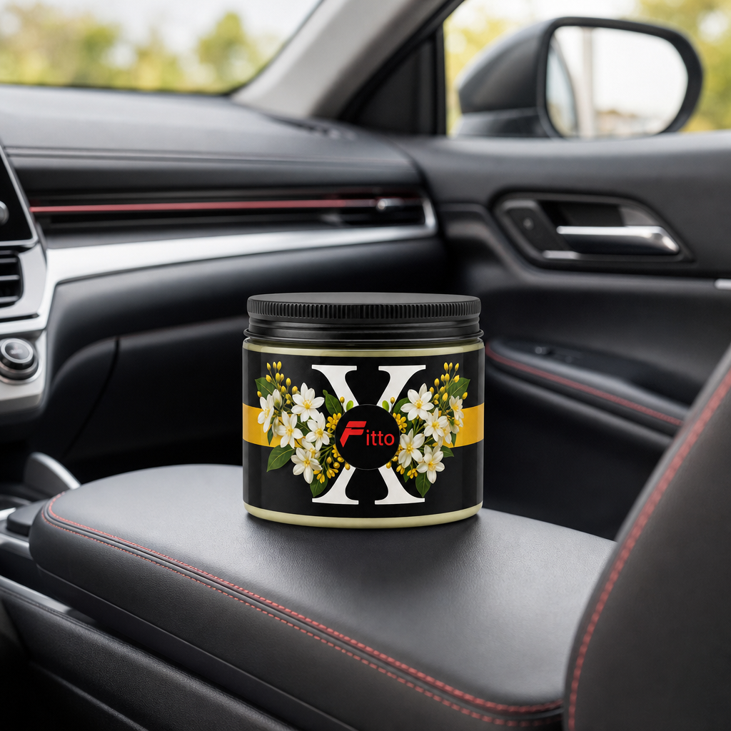 120 Pieces Car Air Fresheners Jelly Osmanthus Scent Round Jar 9 cm