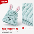 120 Pieces Hair Drying Caps, Cotton Cat Design, Assorted Colour, 1 Piece