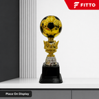 72 Pieces Plastic Football Trophy, 26 cm, Gold and Black Award Cup for Sports Recognition