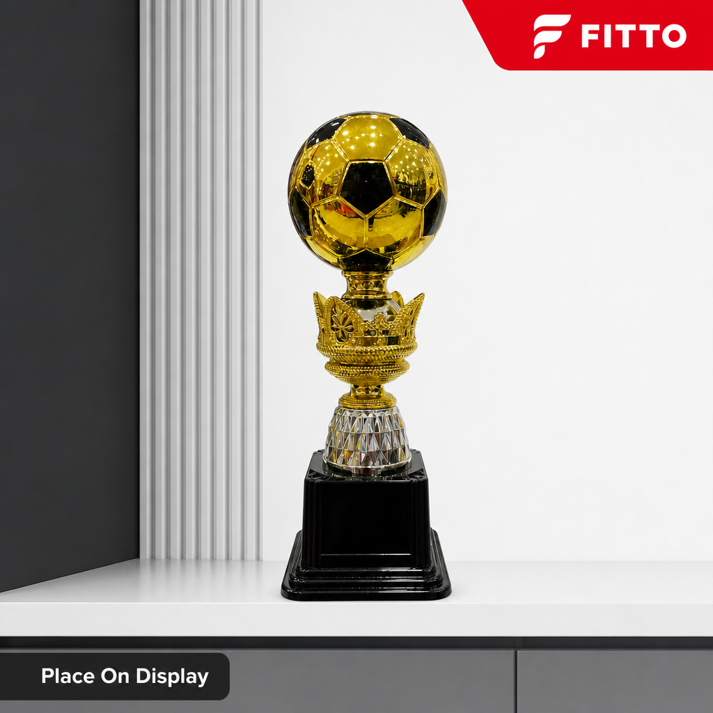 72 Pieces Plastic Football Trophy, 26 cm, Gold and Black Award Cup for Sports Recognition