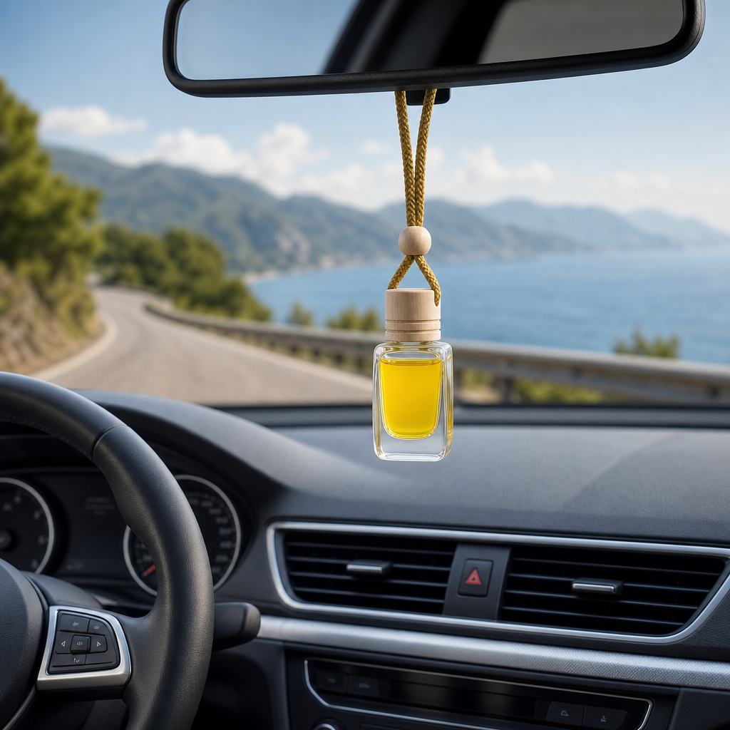 96 Pieces Hanging Bottle Car Air Perfume, Lemon Scent, Single Piece