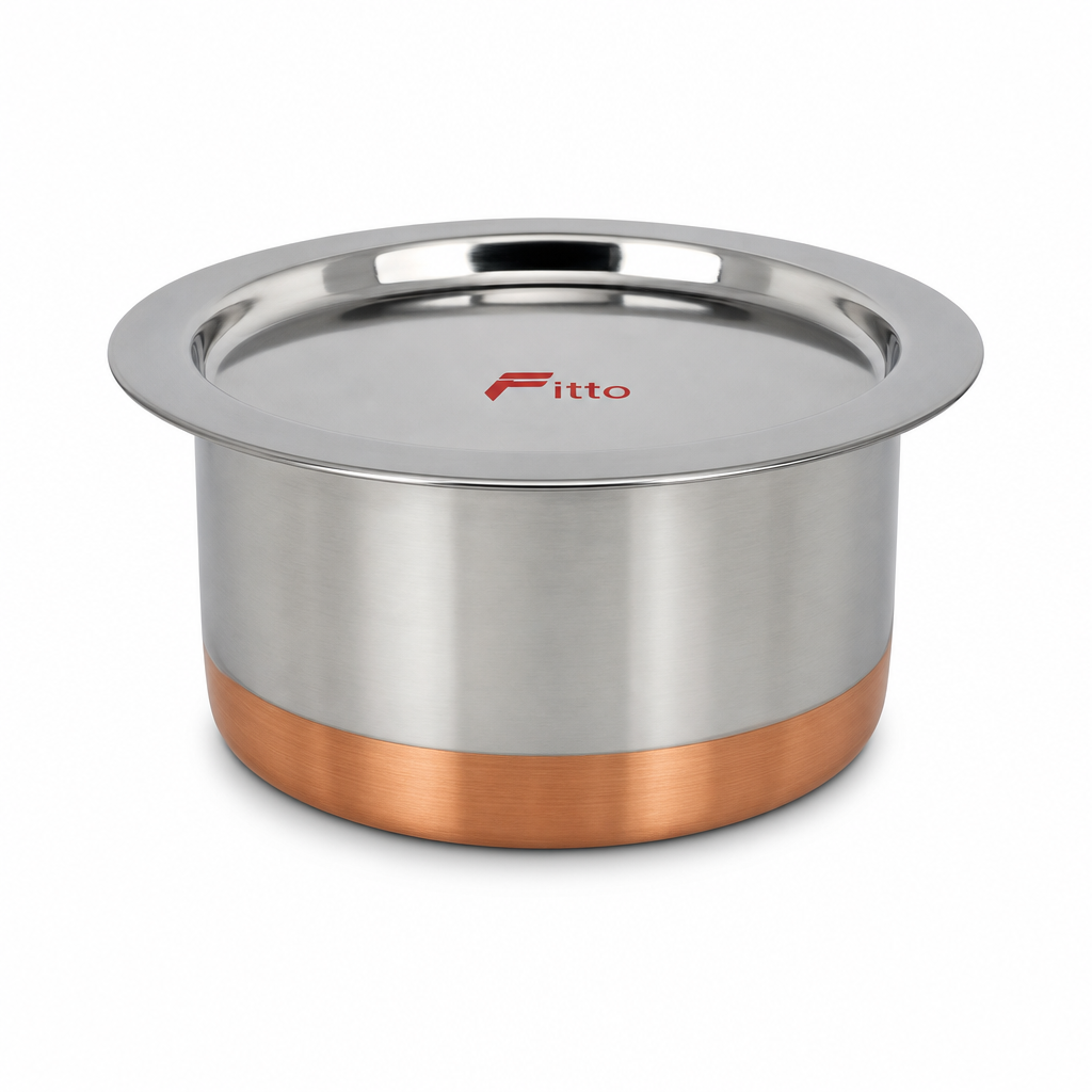 72 Pieces Stainless Steel Cooking Pan with Copper Bottom, 16 cm Round Cookwares for Kitchen Use