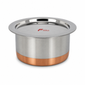 72 Pieces Stainless Steel Cooking Pan with Copper Bottom, 16 cm Round Cookwares for Kitchen Use