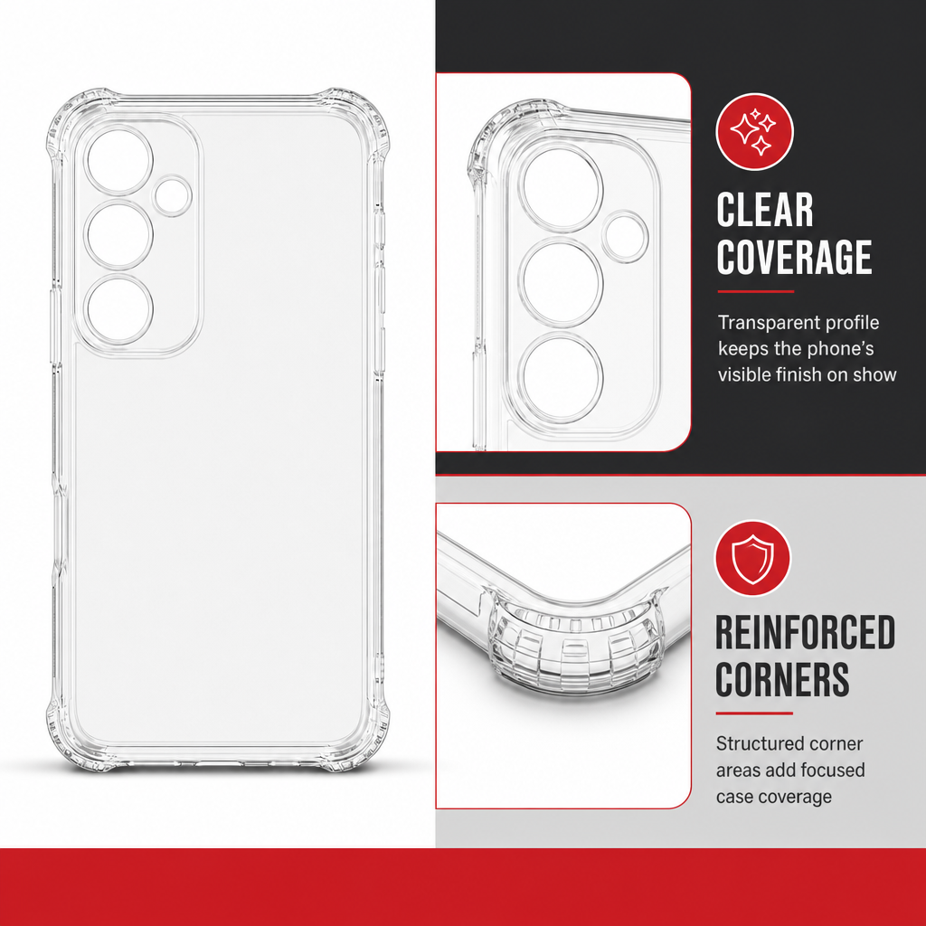 240 Pieces Clear Anti-Burst Protective Phone Cases with Reinforced Corners for iPhone 17 Pro