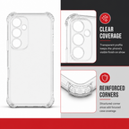 240 Pieces Clear Anti-Burst Protective Phone Cases with Reinforced Corners for iPhone 17 Pro