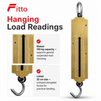 96 Pieces Mechanical Spring Hanging Scales, 150 kg Capacity, 22 cm, Brass/Black, 1 Piece