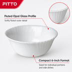 120 Pieces Opal Glass Bowl, 6 Inch, White