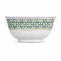 120 Pieces Melamine Rice Bowl, 5 Inch, White with Green and Yellow Pattern, Single Piece