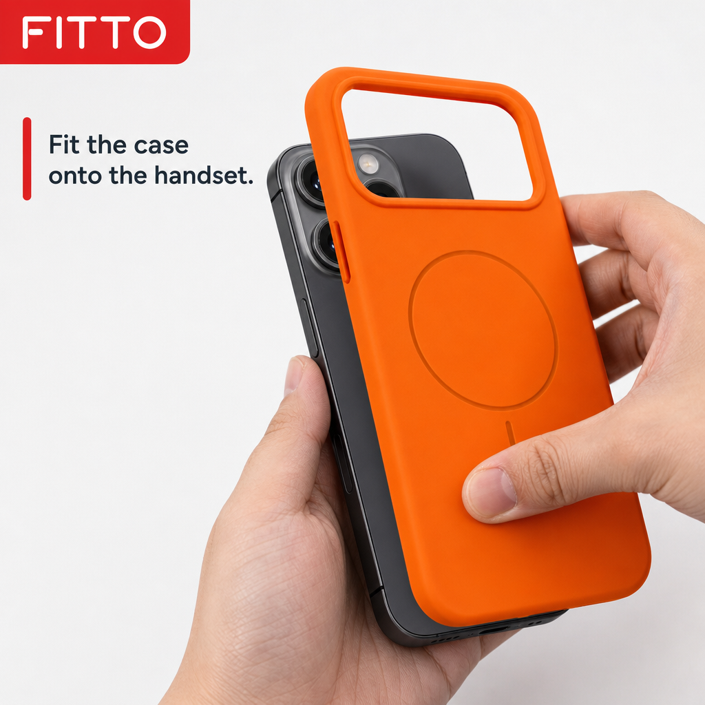 120 Pieces Silicone Magnetic Phone Cases with Raised Camera Protection, Orange, Single Case