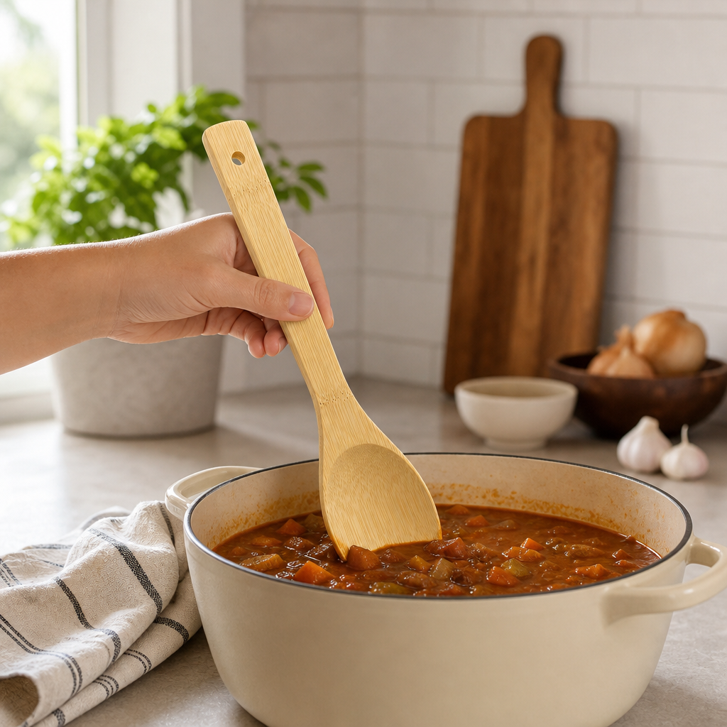 240 Pieces Wooden Basting Spoon 34 cm, Natural Wood Cooking Utensils, 1 Piece