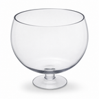 48 Pieces Round Glass Display Bowl with Pedestal Base, Large, Clear Decorative Centerpiece