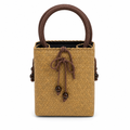 72 Pieces Mini Woven Handbags with Top Handles, Tan, 16 x 13 x 8 cm