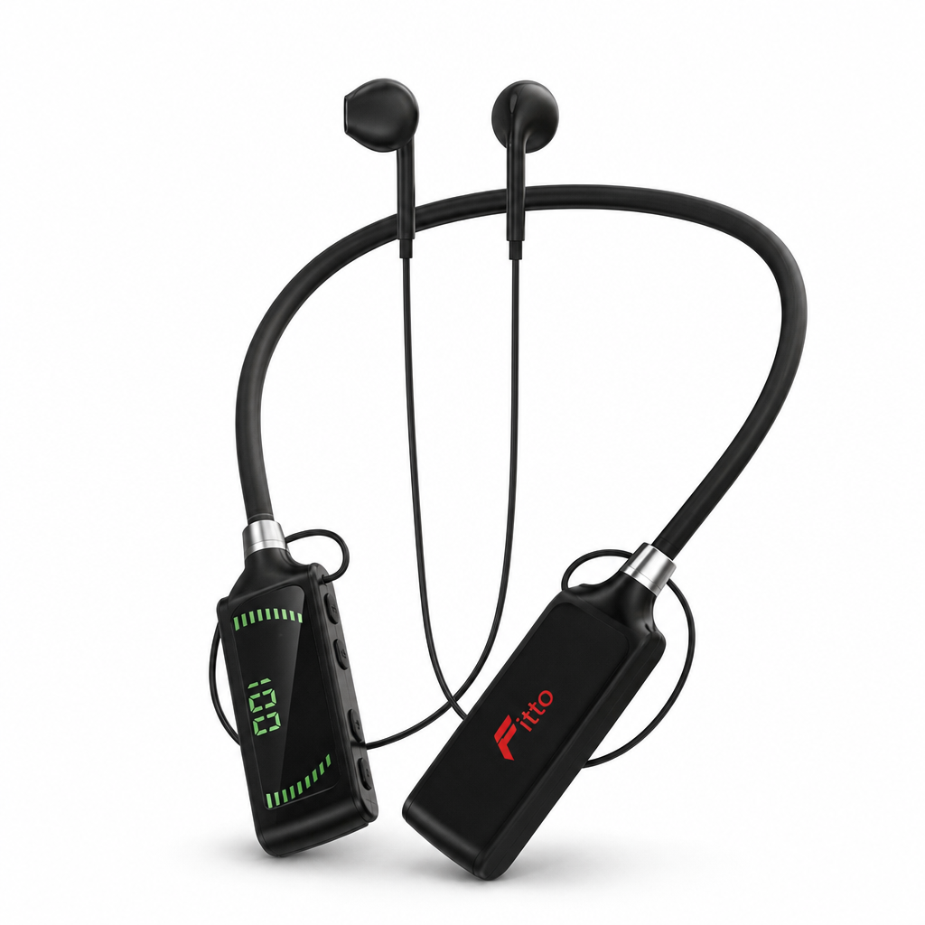 96 Pieces Wireless Neckband Earphones with Call Function, Black