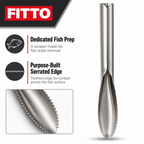 120 Pieces Fish Scale Scrapers, Stainless Steel Serrated Edge, Silver, 22.5 cm, 1 Piece