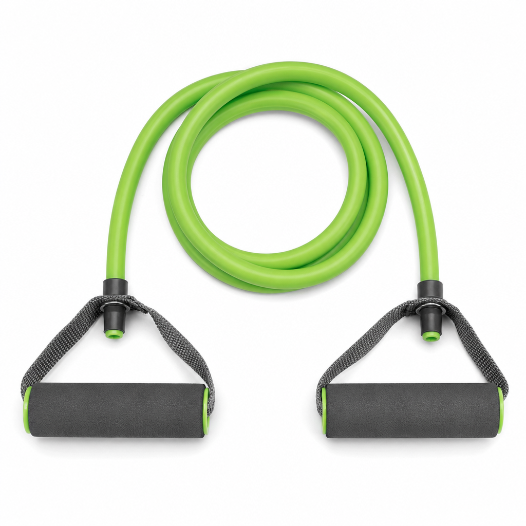 96 Pieces Resistance Bands with Handles, Medium Green Toning Tube for Home Exercise