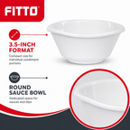 240 Pieces White Round Sauce Bowl, 3.5 Inch, Single Piece