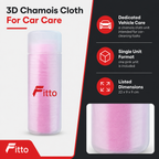 96 Pieces 3D Car Cleaning Chamois Cloth, Pink, 1 Piece