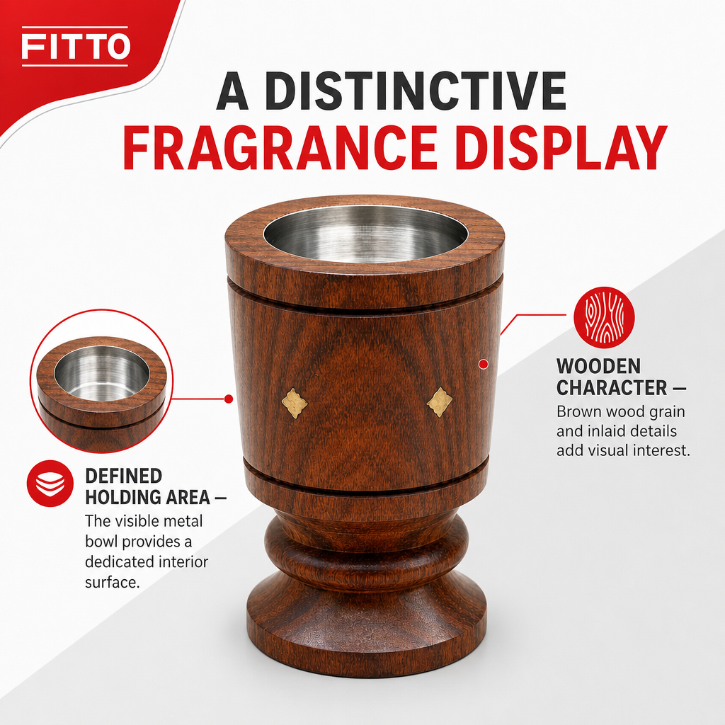 96 Pieces Wooden Incense Burner Cup with Metal Bowl, 5 Inch