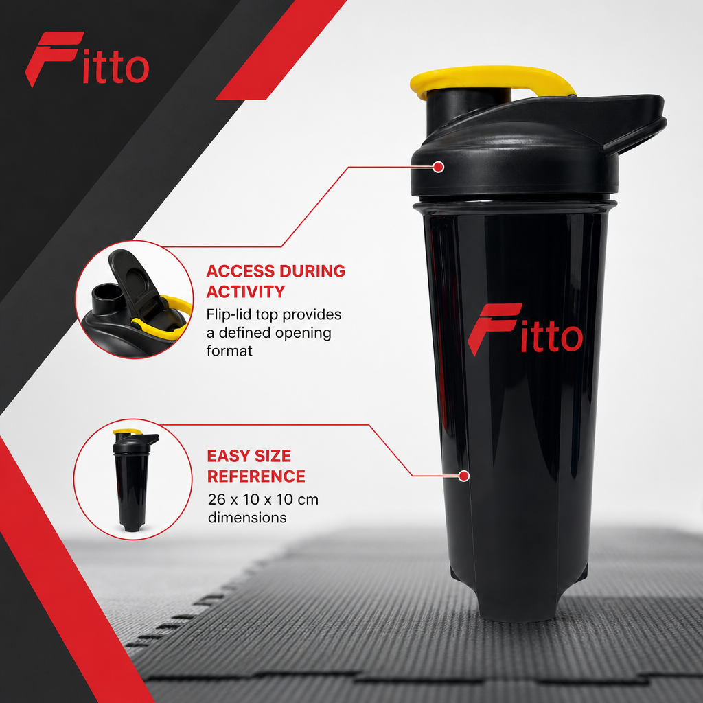 120 Pieces Sports Shaker Bottle with Flip Lid, Black Body and Yellow Cap