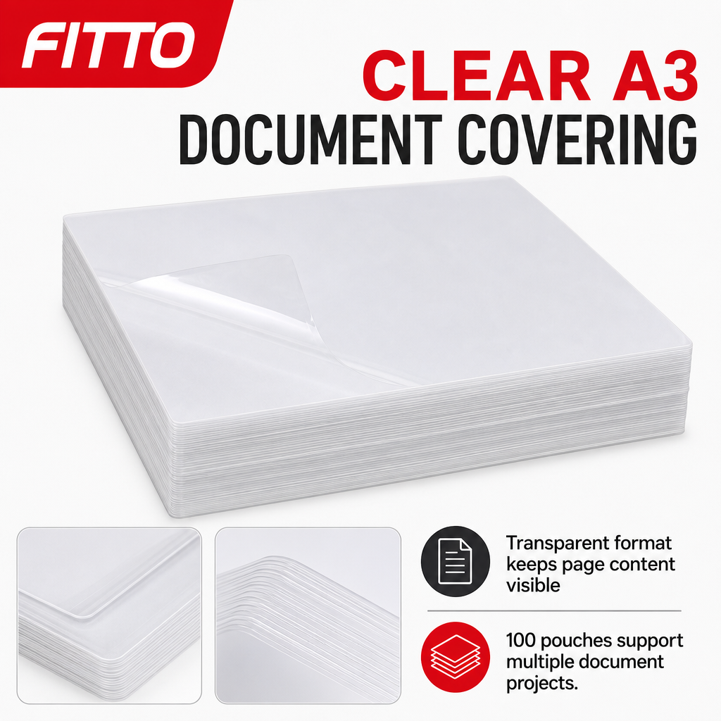 60 Pieces Clear A3 Laminating Pouches, 100 Pieces for Document Protection and Presentation
