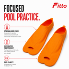 48 Pieces Swimming Fins for Training, Full-Foot Design, Textured Sole, Size XS EU 34–36