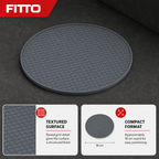 96 Pieces Round Silicone Mat, Textured Surface, 18 cm, Dark Grey