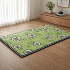 48 Pieces Folding Foam Mattresses, 6-Fold, Green Floral, 20 kg