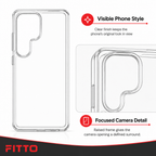 144 Pieces Clear Phone Cases with Raised Camera Frame for S25 Ultra, Transparent Single Case
