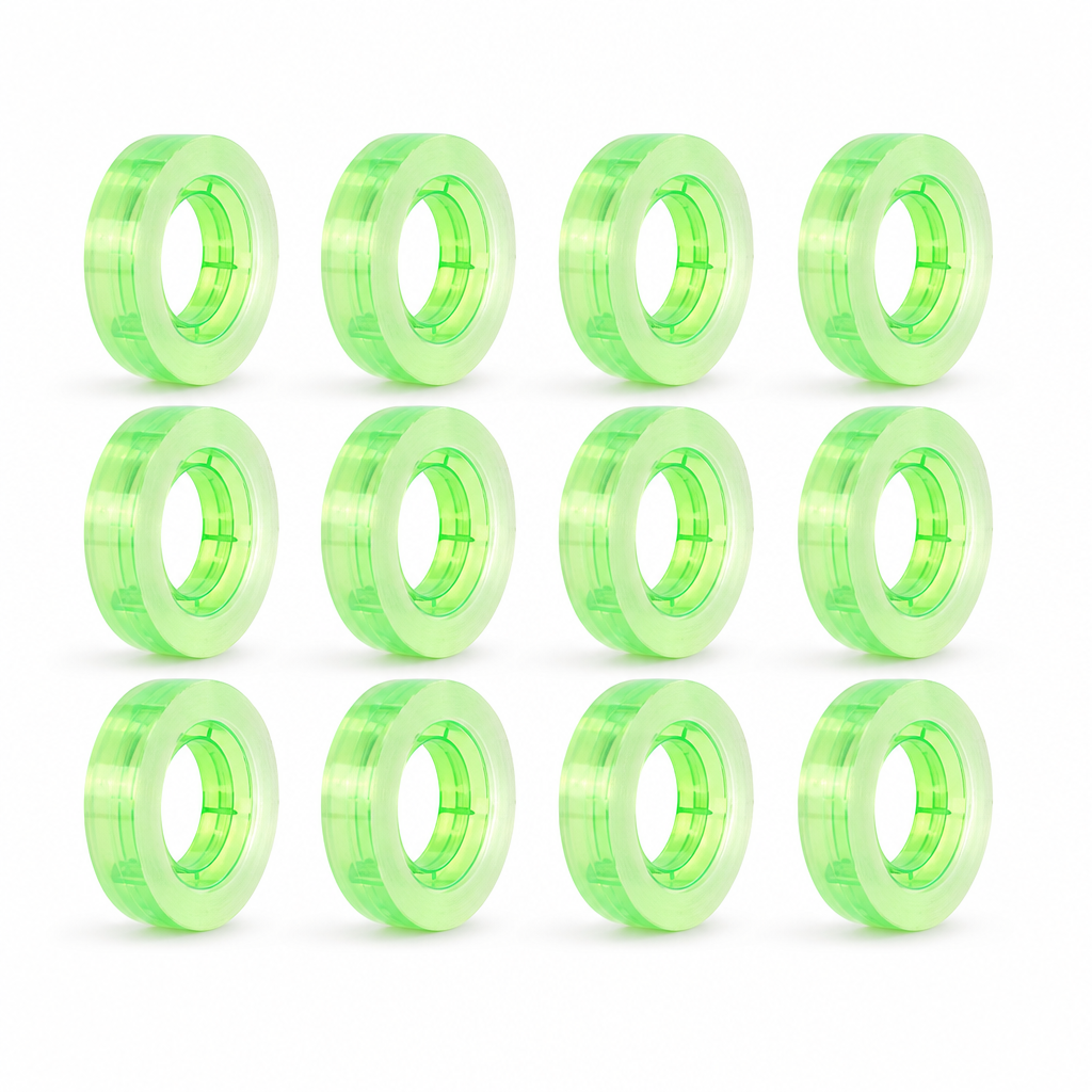 96 Pieces Adhesive Tapes, Clear Self-Adhesive Rolls, 12 mm x 25 yd, Pack of 12
