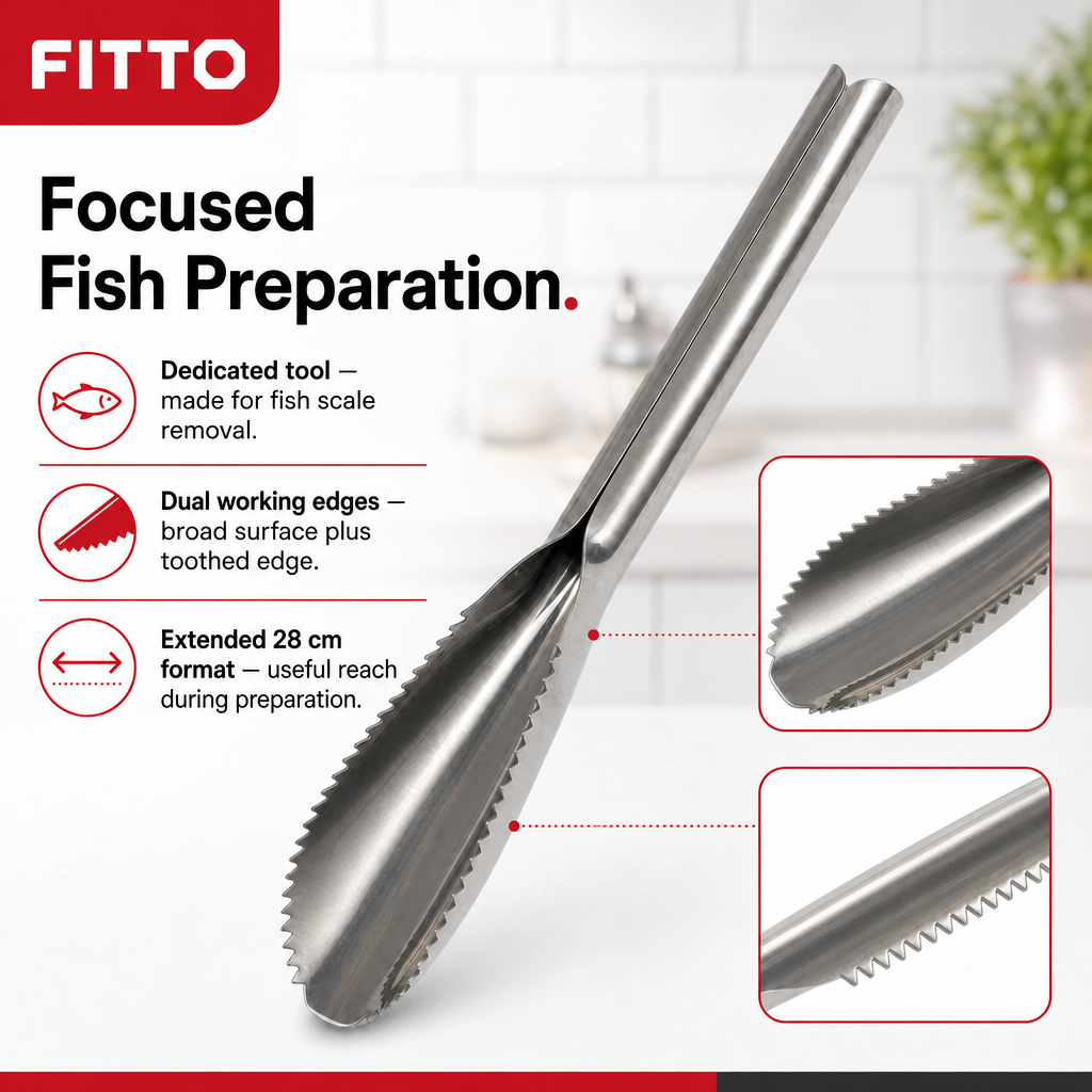 120 Pieces Fish Scale Scrapers, Stainless Steel Fish Cleaning Tool, 28 cm