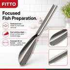 120 Pieces Fish Scale Scrapers, Stainless Steel Fish Cleaning Tool, 28 cm