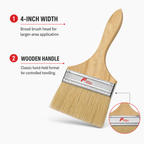 144 Pieces Wooden Handle Paint Brush, 4 in, Single Piece for Art and DIY Painting