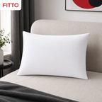 60 Pieces Pillow, Pressed White Fabric, 55 x 35 x 14 cm, 1 Piece