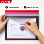 240 Pieces Transparent Plastic Button Document Folder, Assorted Colour, A4 Size, 1 Piece