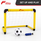 48 Pieces Mini Football Goal Sets, 60 x 40 x 40 cm, Goal Net with Football and Hand Pump