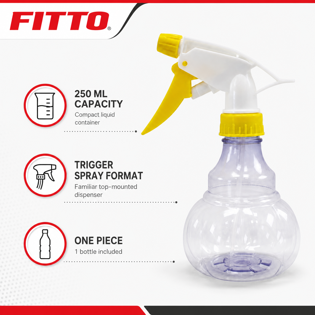 240 Pieces Plastic Trigger Spray Bottle 250 ml, Assorted Colour, 1 Piece