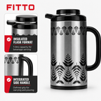72 Pieces Insulated Vacuum Flask With Handle, 1 Litre, Silver