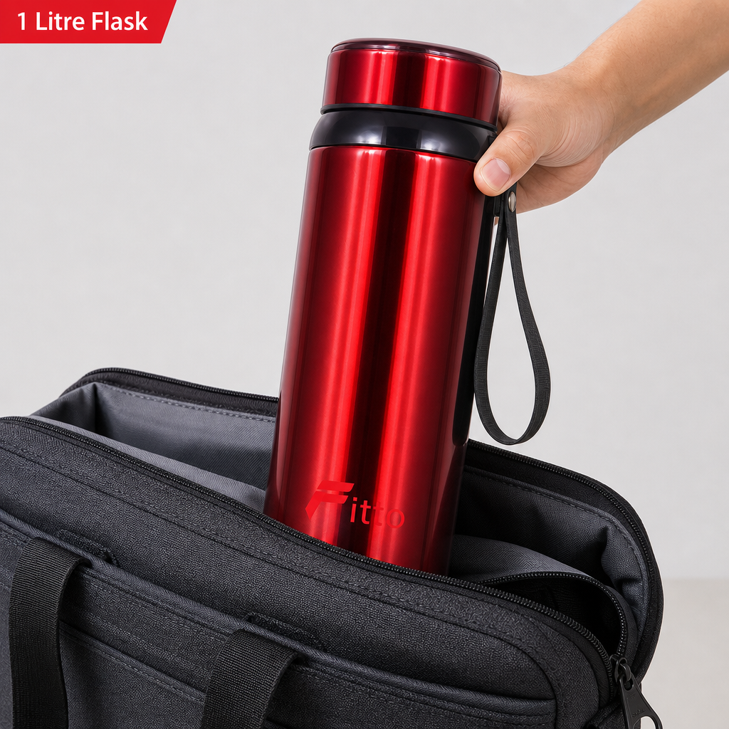96 Pieces Stainless Steel Vacuum Flask, 1 Litre, 1 Piece