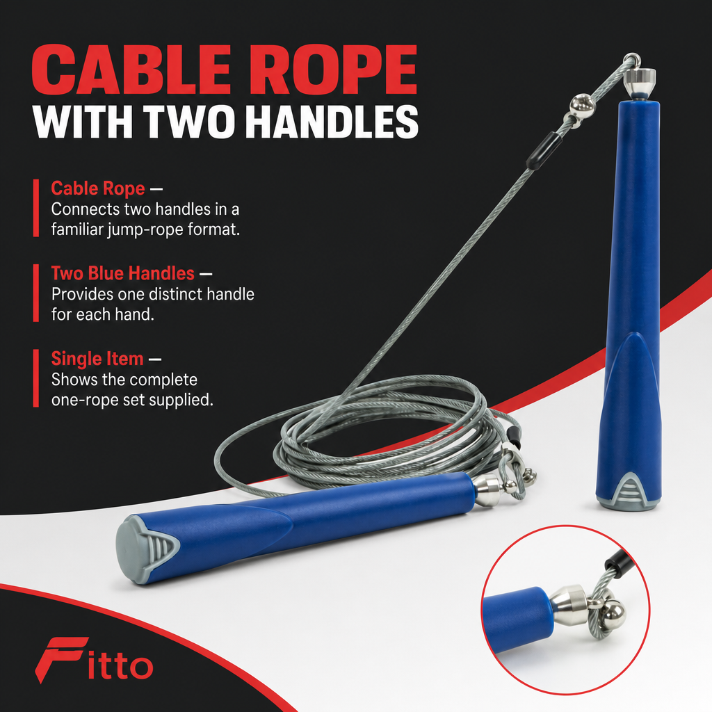 72 Pieces Cable Jump Ropes for Cardio and Fitness, Blue Handles, Single Rope