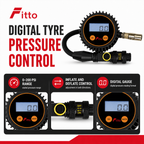 48 Pieces Digital Tyre Pressure Gauge with Inflate and Deflate Control, 0–200 PSI