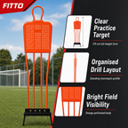 48 Pieces Soccer Training Mannequins, 175 cm Metal Frame, Orange Practice Defender Dummy for Football Drills, Single Unit