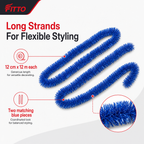 96 Pieces Blue Tinsel Party Decorations, 12 cm x 12 m, 2 Pieces for Events and Celebrations