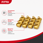 96 Pieces Gold Handle Candy Favor Boxes, 9.5 x 9.5 x 10 cm, 12 Pieces